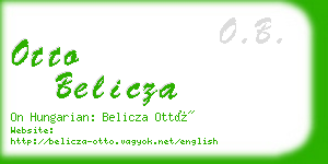 otto belicza business card